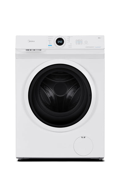 Midea MF10EW100B Waschmaschine / 10kg / 1400 U/Min/EEK A/Inverter Quattro Motor/Dampffunktion/Grosse Trommel/Nachlegefunktion/Kindersicherung/AquaStop, Weiß
