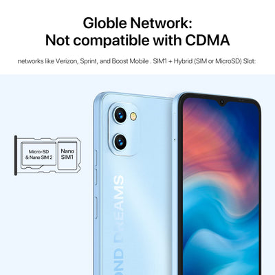 UMIDIGI G1 Smartphone Ohne Vertrag,Android12 Günstig Handy,6,52" HD+ Vollbild 32GB (Erweitern 256 GB),5150mAh Akku,Dual SIM 4G LTE Mobiltelefonen,13MP+5MP Handy zum Senioren Kinder Geschäft (Balu)