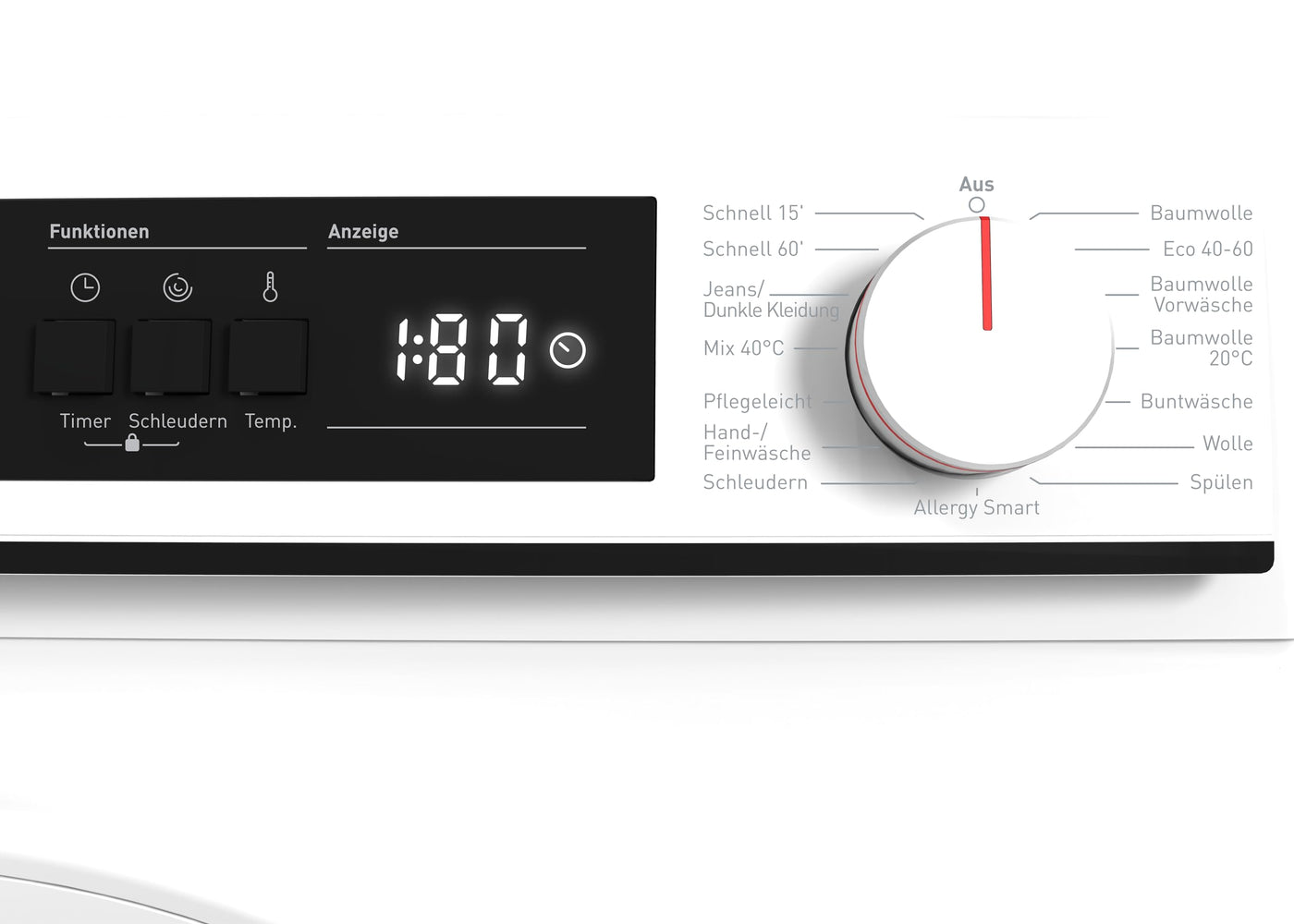Sharp ES-NFA814WWNA-DE Waschmaschine Frontlader/A / 8 kg / 1400 U/min/Inverter Motor / 15 Programme inkl. 12 min Kurzprogramm/AquaStop/Weiß