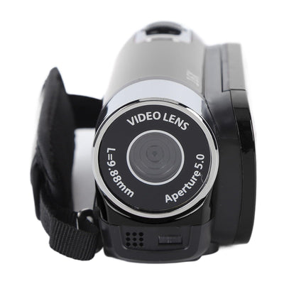 Yosoo Health Gear Videokamera Camcorder, 4K 48 MP DV Handkamera, 2,7-Zoll TFT drehbarer Bildschirm, 16 facher Digitalzoom Videokamera mit USB Kabel, Kompakter Camcorder (Black)