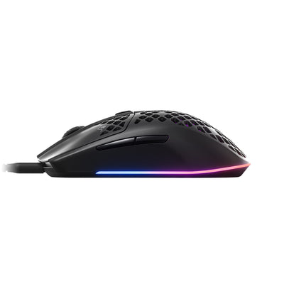 SteelSeries Aerox 3 Wireless - RGB Gaming-Mouse mit Öffnungen in der Oberfläche - Federleichtes, wasserabweisendes Design - Optischer TrueMove Air-Sensor mit 18.000 DPI - Onyx