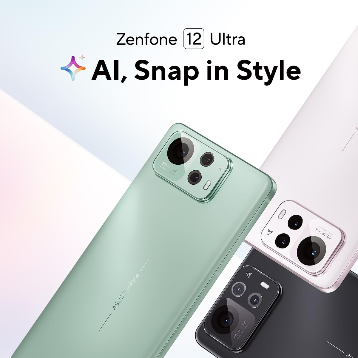 ASUS Zenfone 12 Ultra, EU Official, Sakura White, 16GB RAM 512GB Speicher, Snapdragon 8 Gen Elite, 6,78“ AMOLED 144Hz, 50MP Gimbal Kamera