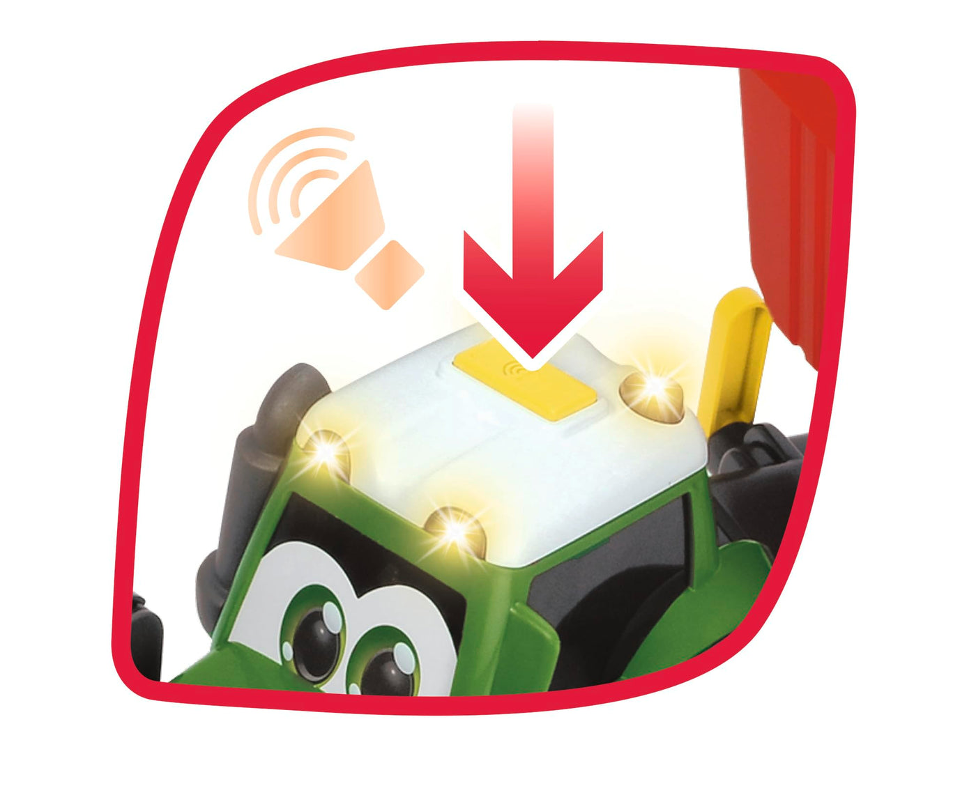 Dickie Toys ABC Traktor - Fahrzeug für Babys und Kleinkinder ab 1 Jahr, mit beweglichen Teilen, Licht und Sound, Abnehmbarer Anhänger, bewegliche Schaufel, Spielzeug zur Förderung der Motorik