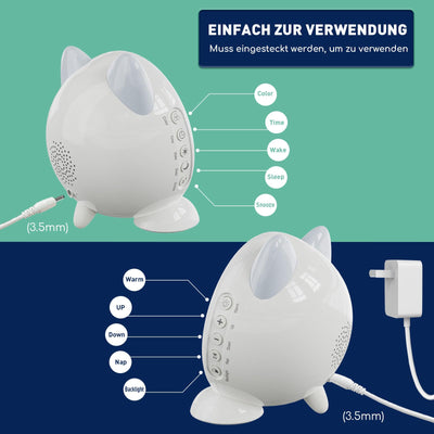 I·CODE Kinderwecker, Schlaftrainer Kinder mit Nachtlicht,Kinder Lichtwecker für Kleinkinder,Lernen von Schlafen und Aufwachen