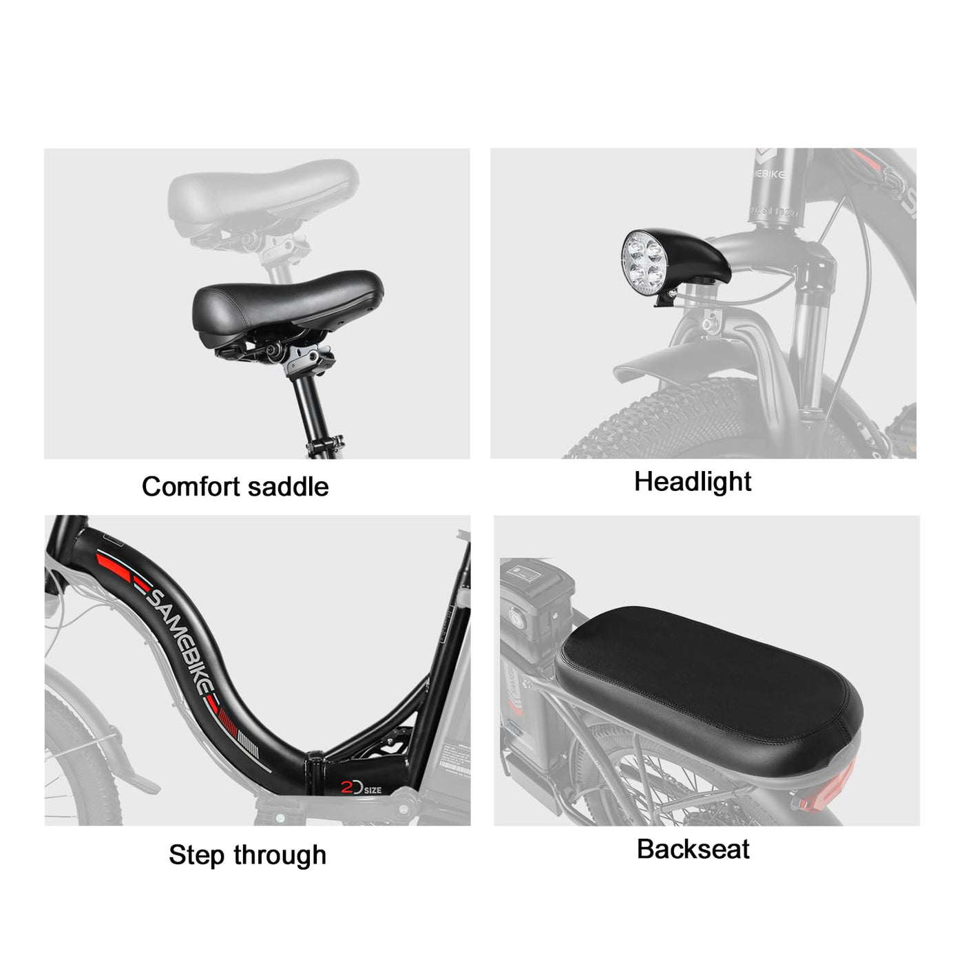 SAMEBIKE Klappbares Elektrofahrrad für Erwachsene mit 36V 13AH abnehmbarem Akku,250W Motor, 25 km/h, 70 KM Reichweite & 20" All Terrain Reifen, Profi 7-Gang Pendler E-Bike