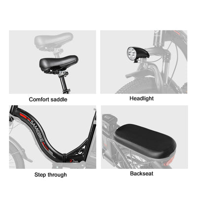 SAMEBIKE Klappbares Elektrofahrrad für Erwachsene mit 36V 13AH abnehmbarem Akku,250W Motor, 25 km/h, 70 KM Reichweite & 20" All Terrain Reifen, Profi 7-Gang Pendler E-Bike