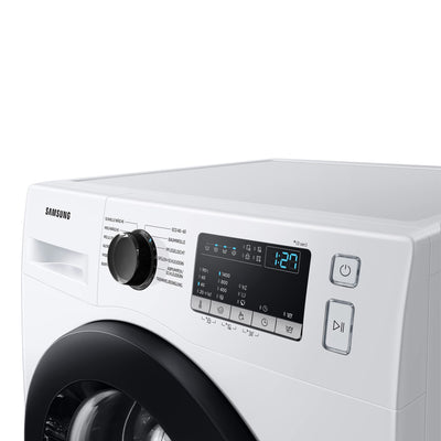 Samsung WW91T4048CE/EG Waschmaschine, 9 kg, 1400 U/min, Ecobubble, Hygiene-Dampfprogramm, FleckenIntensiv-Funktion, Digital Inverter Motor, Weiß