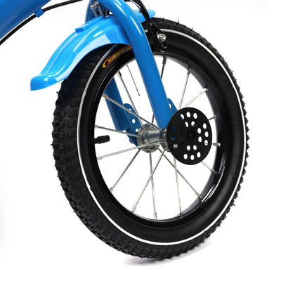 Kinderfahrrad Jungen Jungenfahrrad MäDchenfahrrad Kinder Kinderrad Fahrrad Rad Bike Herrenfahrrad Damenfahrrad Unisex Hilfsrad Mit StüTzräDern Klingeln Handbremse Sicher Und Schnell 14 Zoll (Blau)