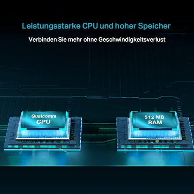 TP-Link Archer AX55 Wi-Fi 6 WLAN Router, 2402 Mbit/s 5 GHz, 574 Mbit/s 2,4 GHz, 4 × Gigabit LAN-Ports, 1 × USB 3.0 Port, unterstützt keine DSL-Funktion, Schwarz