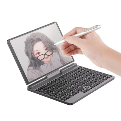 AdvanElink 8 Zoll Mini Laptop InteI N100, 12GB DDR5 1TB SSD, tragbarer Handheld-PC Win11 Pro, Touchscreen mit Stylus-Stift, WiFi6/Kamera/PD-Ladung