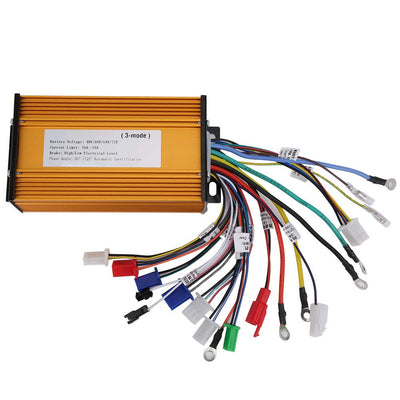 Dioche E-Bike Brushless Speed Motor Controller 12 Tube Three-Mode Sinusoid für Elektroroller 48V 60V 64V 72V 1000W-1500W Fahrrad Brushless Controller Kit