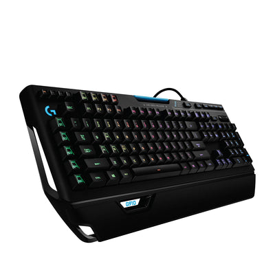 Logitech G910 Orion Spectrum mechanische Gaming-Tastatur, Taktile Romer-G Switches, RGB-Beleuchtung, 9 Programmierbare G-Tasten, Anti-Ghosting, ARX-Zweitbildschirm, Deutsches QWERTZ-Layout - Schwarz