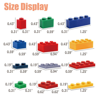 HUIZDQ 1000 Stück Bauklötze, Klassische stapelbare Grundplatten, 3 6,3" x 6,3" Blaue, graue und grüne Grundplatten, kompatibel mit Allen großen Marken