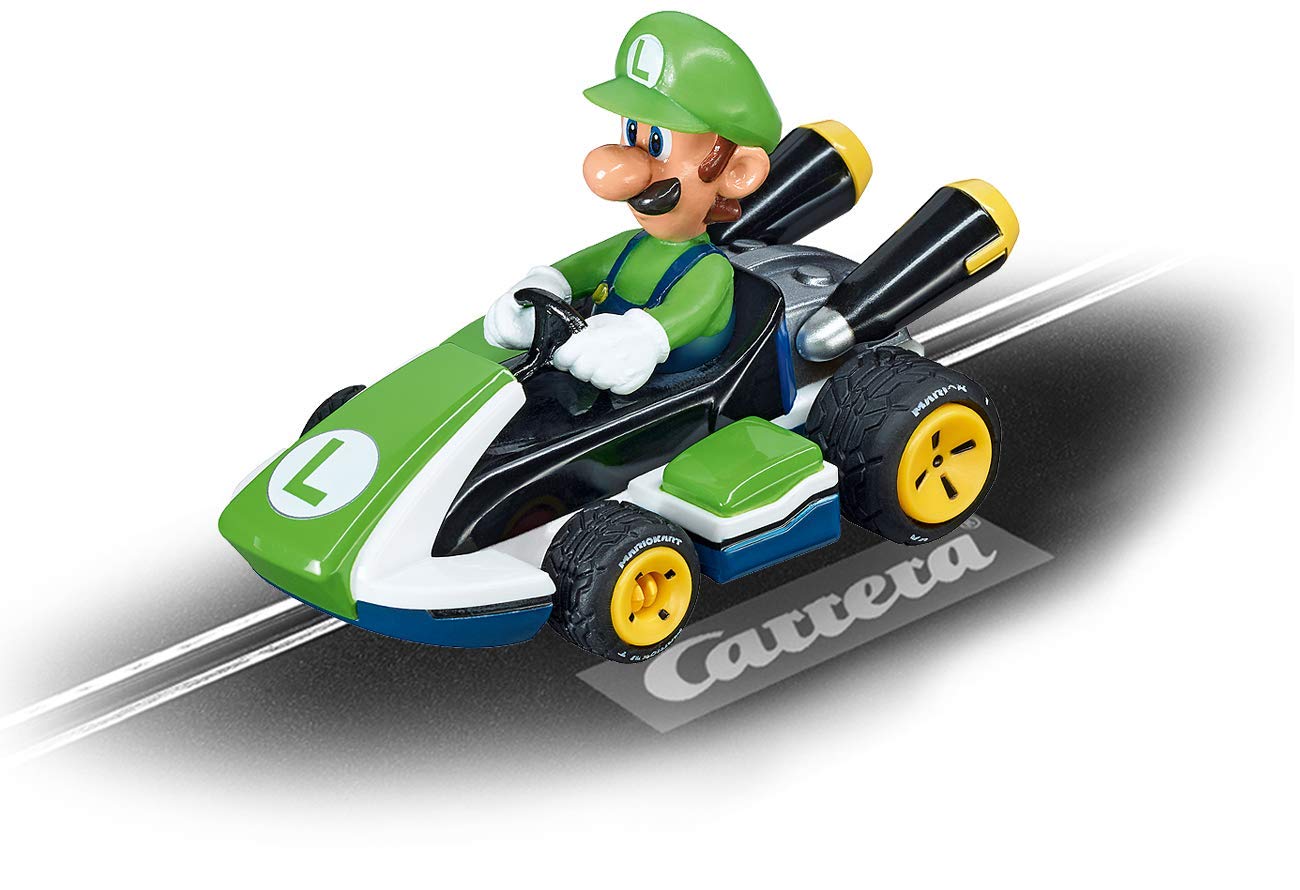 Carrera 20062491 GO!!! Nintendo Mario Kart 8 Rennstrecken-Set | 4,9m elektrische Carrerabahn mit Mario & Luigi Spielzeugautos | mit 2 Handreglern & Streckenteilen | Spielzeug für Kinder ab 6 Jahren