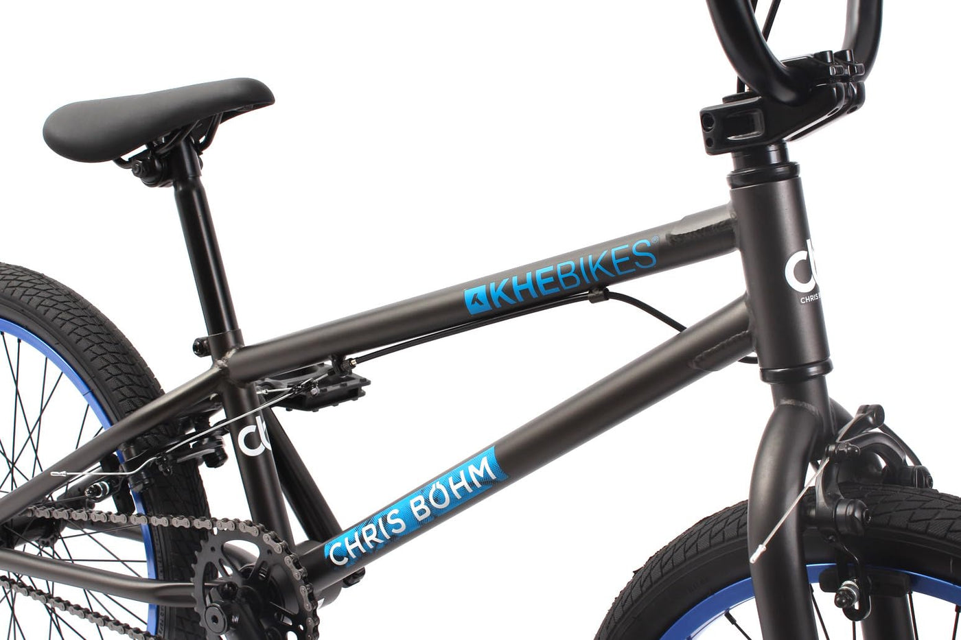 KHEbikes BMX Fahrrad Chris BÖHM, 20 Zoll, patentierter Affix 360° Rotor, matt dunkelgrau, leichtes Gewicht - nur 11,3kg!