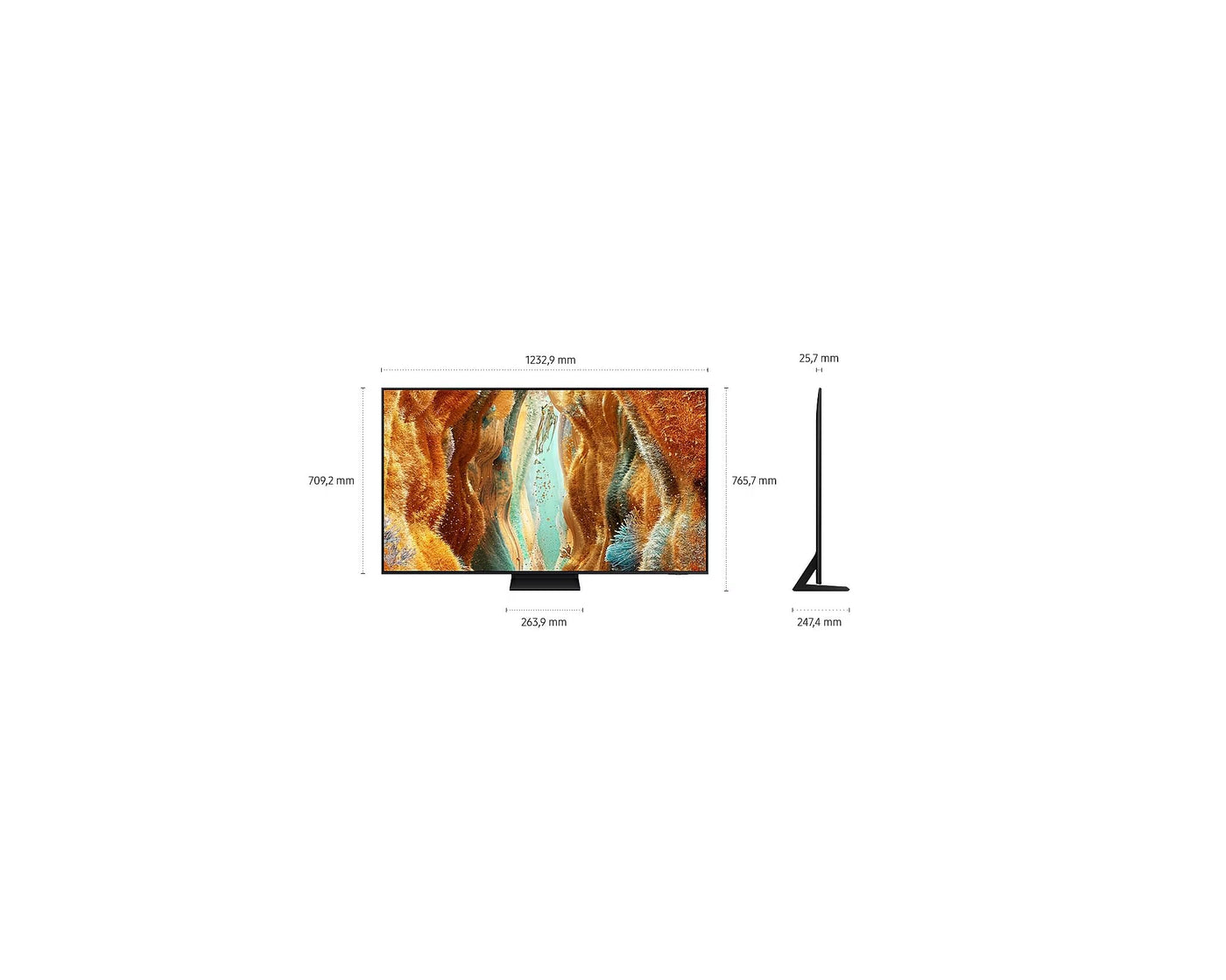 Samsung Neo QLED 4K QN70F 55 Zoll (138 cm) Mini LED Fernseher, NQ4 AI Gen2 Prozessor, Quantum Matrix Technology Slim, Motion Xcelerator 144Hz, AirSlim Design, Samsun...[Länderversion Ungarisch]