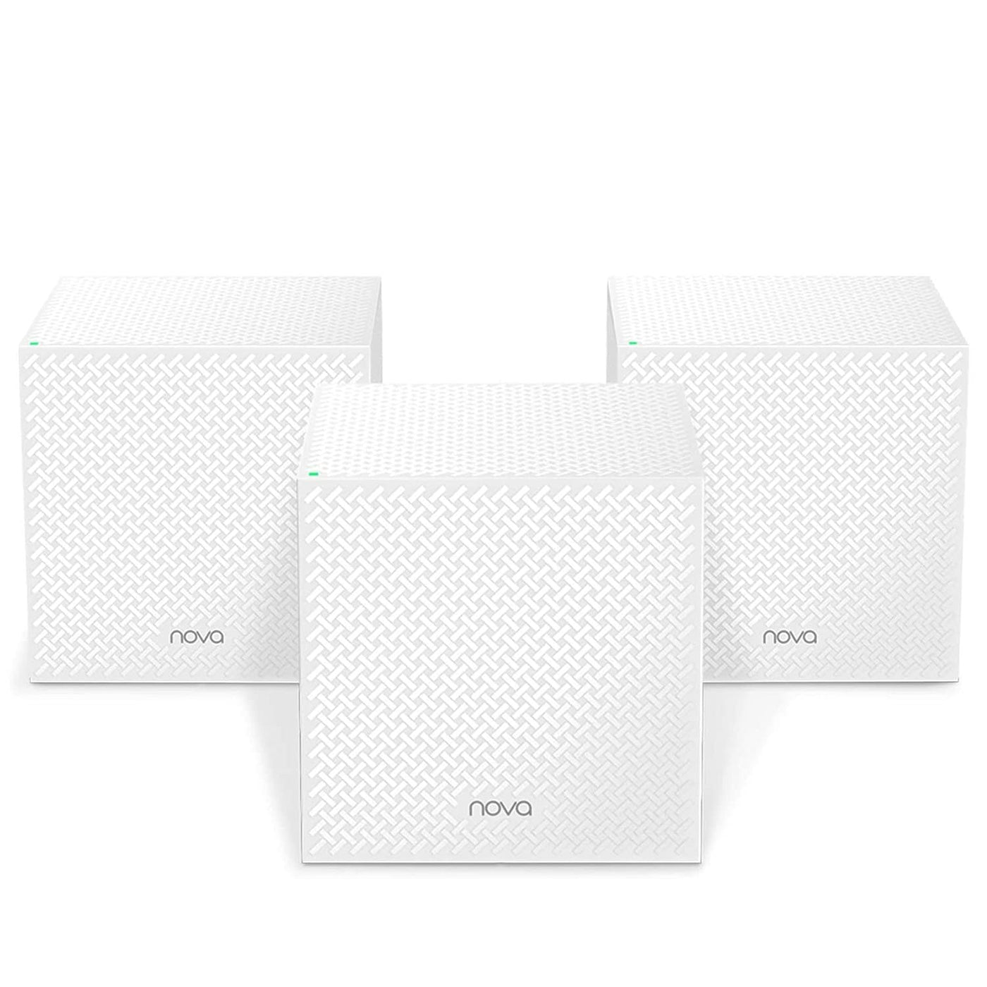 Tenda Nova MW12 Mesh WLAN System - AC2100 Tri-Band WLAN Mesh System -empfohlen für Häuser mit 3-5 Schlafzimmern - 9X Gigabit Port - Ersetzt WLAN Router & Repeater - Kompatibel mit Alexa - 3Pack