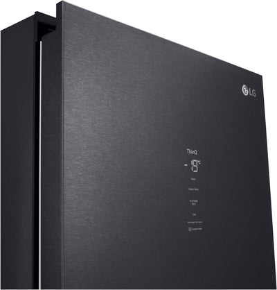 LG GFM61MCCSF, Klasse D, 324 L, Gefriergerät mit Touchdisplay, XXL-Stauraum, DoorCooling+, LINEARCooling, Wi-Fi ꟷ Matte Black