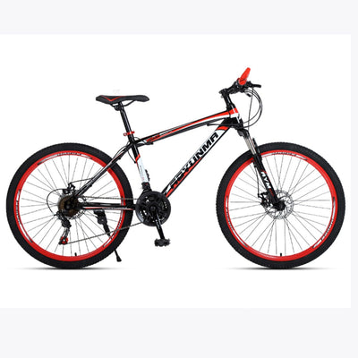 Wmmner Mountainbike 26 Zoll Carbonstahl Stoßdämpfendes Fahrrad Outdoor-Fahren Geschwindigkeitswechsel Offroad-Fahrrad Für Schüler/C/24-Gang
