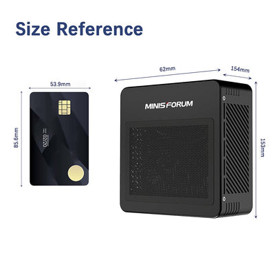MINIS FORUM X400 Mini-PC AMD Ryzen 7 Pro 4750G 8C/16T Desktop-Computer, DDR4 16 GB RAM 512G SSD, HDMI 2.0/DP 4K@60Hz-Ausgang, 2X RJ45-Anschluss, 4X USB3.0-Anschluss, WIFI6 BT5.1