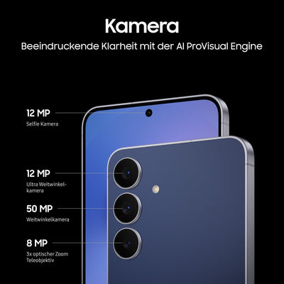 Samsung Galaxy S25 FE mit Galaxy AI, Handy mit Android, 6,7 Zoll FHD-Display, 50 MP Kamera, 128 GB Speicher, 8 GB RAM, 4.900 mAh Akku, Icyblue, 3 Jahre Herstellergarantie [Exklusiv auf Amazon]