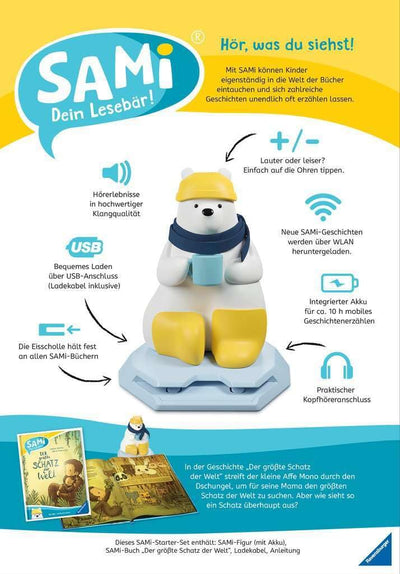 Ravensburger 00096 Starter-Set SAMi - Dein Lesebär: Der größte Schatz der Welt
