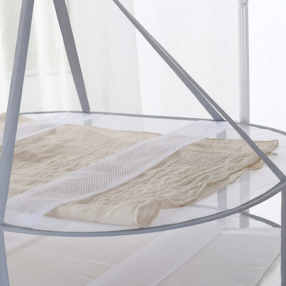 SEIWEI Doppelt Schicht Pullover-Hängetrockner, Faltbarer Wäscheständer, Flach zum Trocknen von Mesh-Kleiderbügel für Pullover, Feinwäsche und Badeanzug