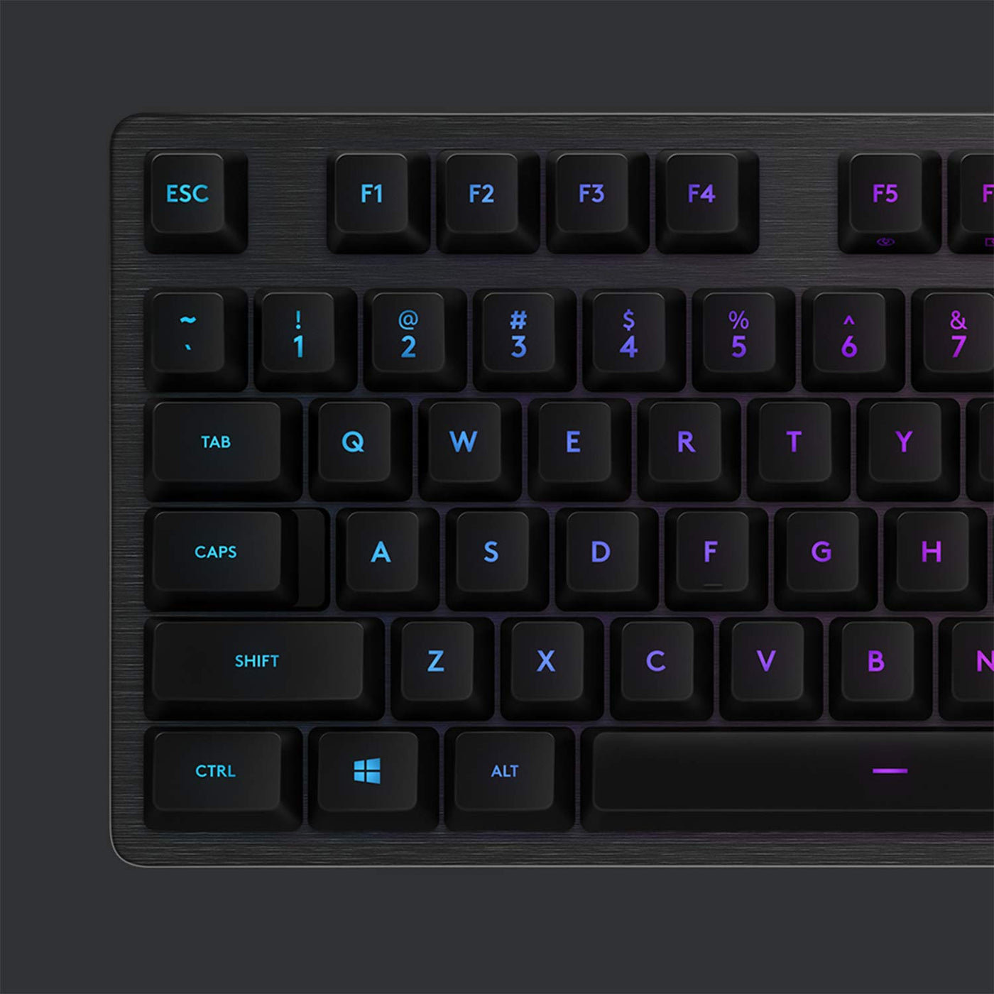 Logitech G512 mechanische Gaming-Tastatur, GX-Red Linear Switches, LIGHTSYNC RGB-Beleuchtung, USB-Durchschleife, Aluminium-Gehäuse, Programmierbare F-Tasten, US QWERTY-Layout - Schwarz