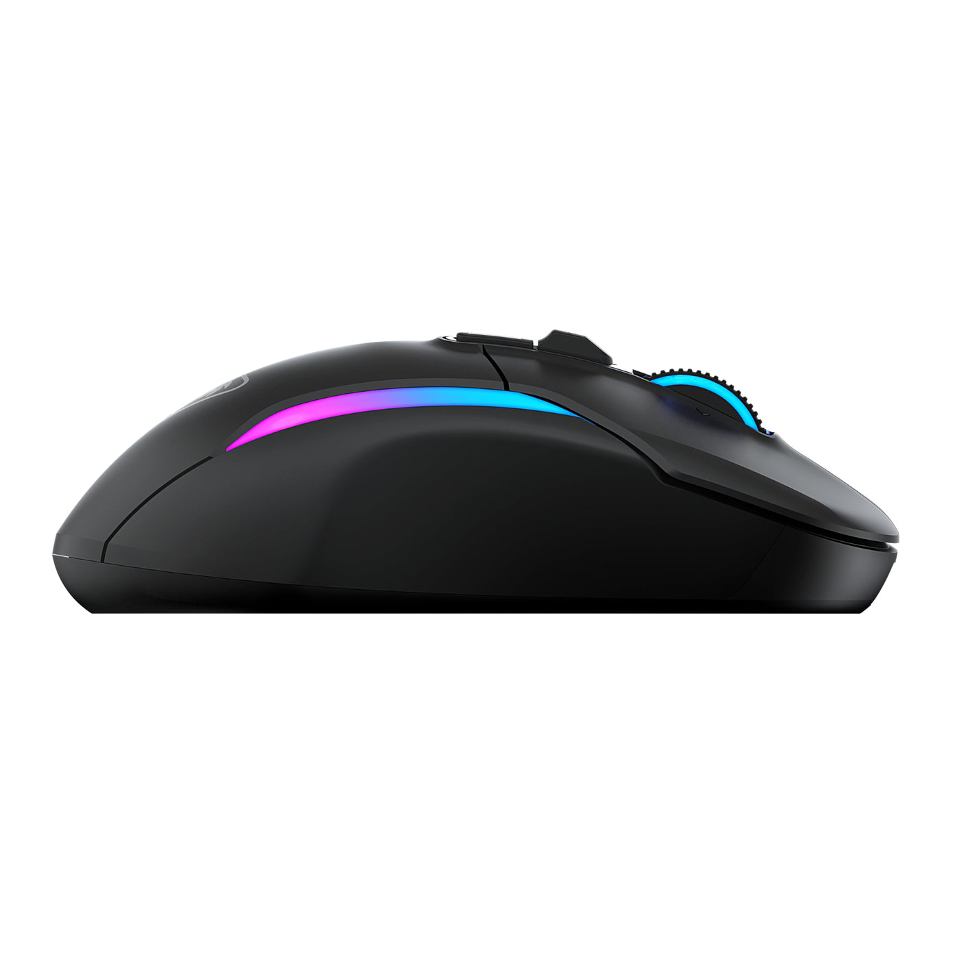 Turtle Beach Kone II Air – Kabellose, ergonomische RGB-Gaming-Maus, 350-Stunden-Akku, optischer 26K DPI Sensor, 21 programmierbare Funktionen, 4D-Free-Spin-Scroll-Rad, Schwarz