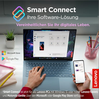 Lenovo Yoga 7 2-in-1 Laptop | Copilot+ PC | 14" WUXGA OLED Display | AMD Ryzen AI 5 | AMD Radeon Grafik | 16GB RAM | 512GB SSD | Win11 | QWERTZ | Tidal Teal | Inkl. Pen | 3 Monate Premium Care