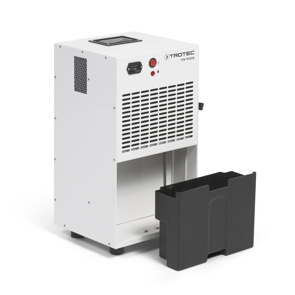 TROTEC Luftentfeuchter TTK 75 ECO Entfeuchter Entfeuchtung Raumentfeuchter 21 l/24h geeignet für Räume bis 45 m² / 110 m³