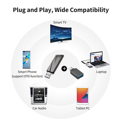 SSK USB3.2 SSD Stick 128GB, High Speed bis zu 550MB/s Extreme Schneller + Adapter Externe Tragbare SSD USB3.2 Gen 2 Speicherstick für Typ-C-Android-Telefone, Laptop, Tablet, Mac