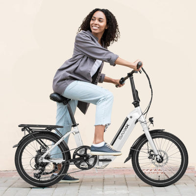 SAXXX E Bike Klapprad 20 Zoll mit 36V 11.4Ah Akku, E Fahrrad Herren mit 7 Gang Kettenschaltung, Elektro Klapprad mit Scheibenbremsen 90KM Lange Range, Elektrofahrrad Pedelec 25 km/h für Herren Damen