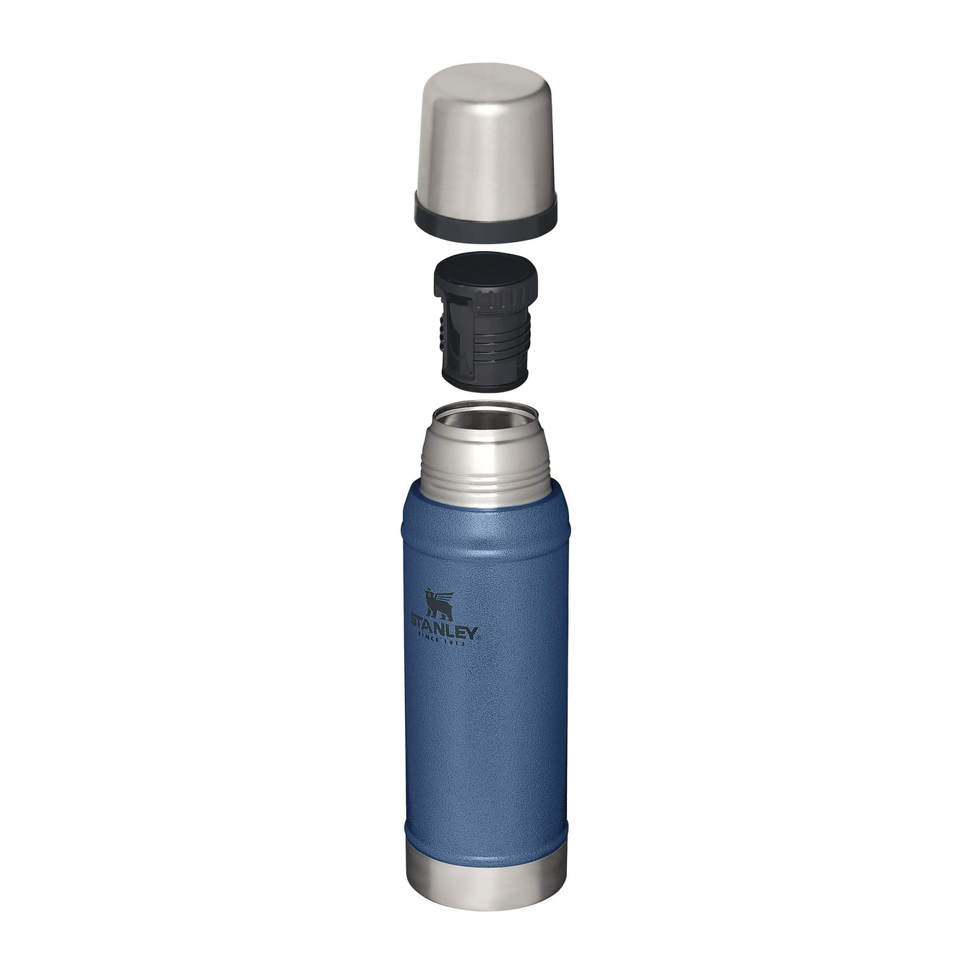 Stanley Classic Legendary Thermosflasche 750ml - Thermos Hält 20 Stunden Heiß oder Kalt - Edelstahl Thermoskanne - BPA-Frei - Spülmaschinenfest - Hammertone Lake
