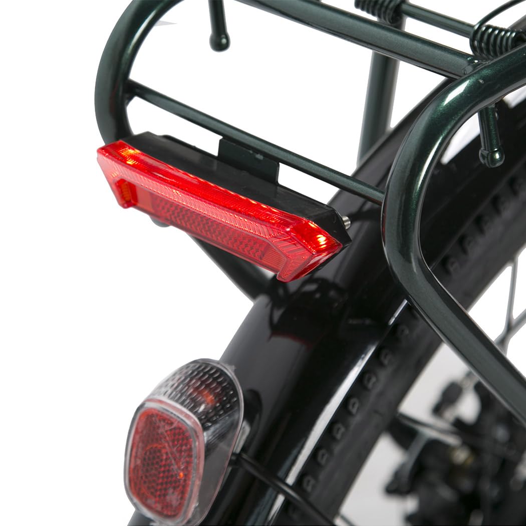 cysum Cityrun E-Bike für Damen, 26 Zoll (66 cm), E-Bike, E-Bike, E-Bike, Stadt-E-Bike für Erwachsene, Motor 250 W, 25 km/h, Lithium-Akku 36 V, 360 WH, Reichweite 80 km (grün001)