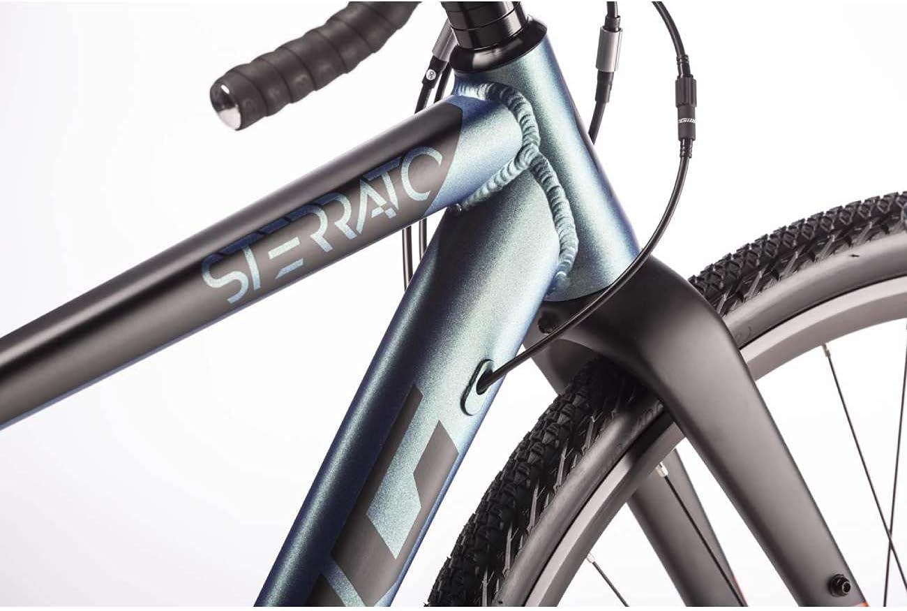 Airtracks 28 Zoll Herren Gravel Bike STERRATO 5.0 Fahrrad mit 2 x 9 Gang Shimano SORA RD-R3000-18 Gang- UD Carbon Gabel - UD Carbon Gabel - 55cm (Körpergröße 175-188cm)