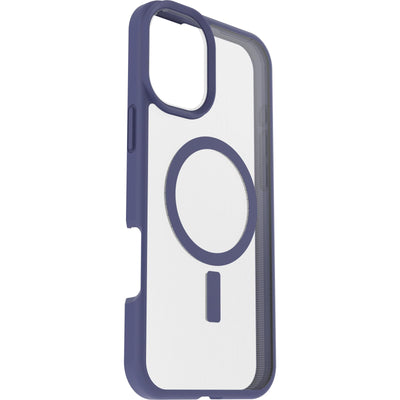 OtterBox Sleek Series MagSafe Hülle für iPhone 16 Plus, stoßfest, sturzsicher, ultraschlank, schützende Hülle, Getestet nach Militärstandard, Transparent/Lila, Keine Einzelhandelsverpackung