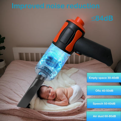 Hqynss Akku Handstaubsauger mit 7000Pa Saugleistung, 3-in-1 Multifunktions Autostaubsauger, Waschbarer Filter, USB Aufladung, Mini Tragbarer Staubsauger für Auto und Zuhause