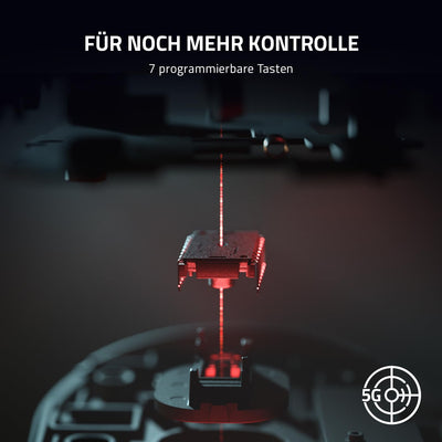 Razer DeathAdder V2 X Hyperspeed - Ergonomische Wireless Gaming Maus für PC/Mac (Mechanische Schalter, Hyperspeed Wireless Technologie, Optischer Sensor) Schwarz