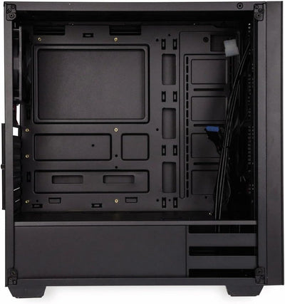 Kolink Stronghold Midi-Tower Mini-ITX bis E-ATX, PC Hülle mit Seitenfenster, Tempered Glass Computergehäuse, PC Case Computer Gehäuse mit lüfter, Schwarz