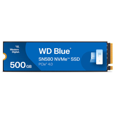WD Blue SN580 NVMe SSD 500 GB (PCIe Gen4 x4, bis zu 4.000 MB/s Lesen, M.2 2280, nCache 4.0-Technologie) Blau