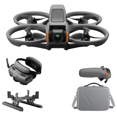 DJI Avata 2 Fly More Combo (1 Akku) Bundle, FPV-Drohne mit 4K-Kamera, mit Propellerschutz, Flips/Rollen auf Tastendruck, POV Content Kamera-Drohne, inkl. Goggles 3 und RC Motion 3