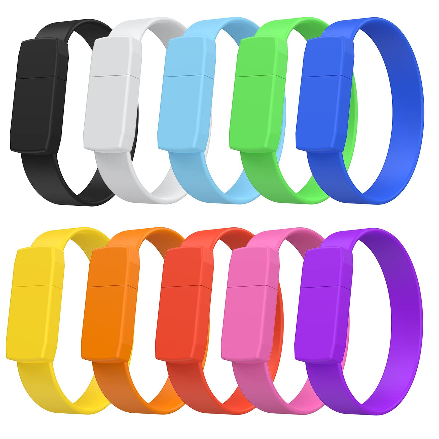 USB Stick 8GB 10 Stück Speichersticks Armband Bunt USB 2.0 Memory Sticks 8 GB 10er Pack Mehrfarbige Flash Drives Datenspeicher Pendrive USB 2.0 Flash Laufwerk for by FEBNISCTE