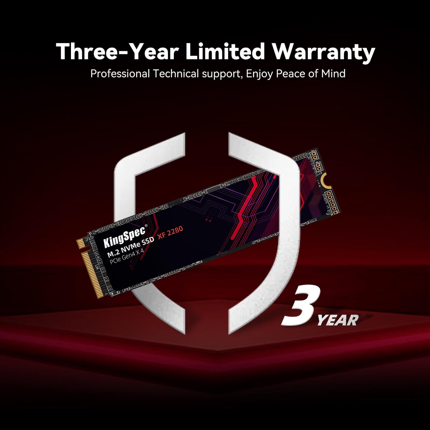 KingSpec 2TB M.2 SSD 2280 NVMe PCIe 4.0 x4, Unglaubliche Lese bis zu 5000MB/s, Interne M2 PCIe SSD Kompatibel mit Gaming Konsole/Desktop/Gaming Laptop