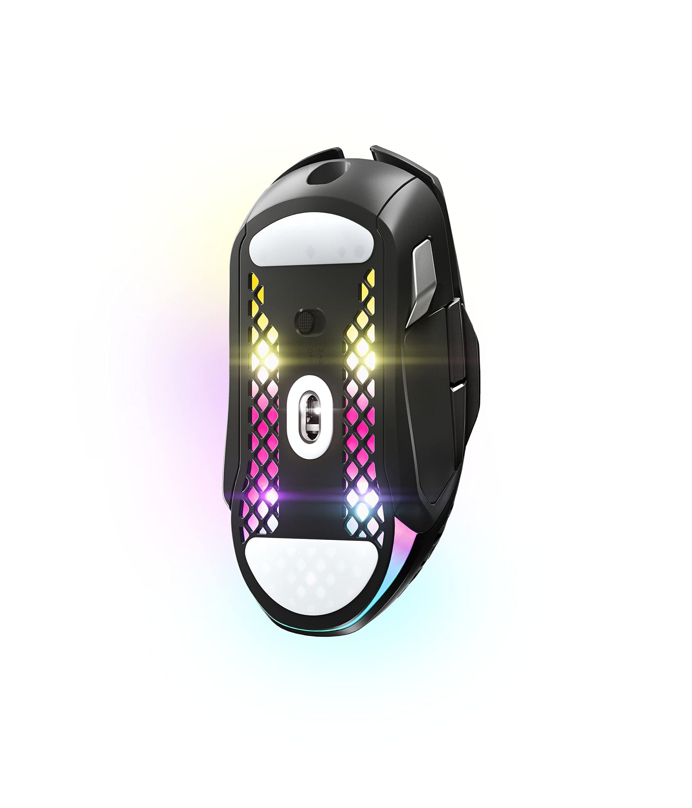 SteelSeries Aerox 5 Wireless – RGB Gaming-Mouse mit Öffnungen in der Oberfläche – Federleichtes, wasserabweisendes Design – 9 Tasten – Bluetooth/2,4 GHz – Optischer TrueMove Air-Sensor mit 18.000 DPI