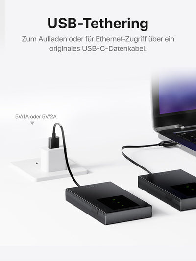 Tenda MF3 Mobiler WLAN Router für SIM-Karten, AX300 Wi-Fi 6 Tragbarer Hotspot, 2100mAh Akku, USB-C-Port, Plug & Play, WPA3, 4G-Modem, MiFi, Mini-Größe, kompatibel mit Nano-SIM-Karten