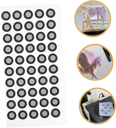 Mikikit 20 Blätter Reflektierende Folie Für Den Scanner Logo-Aufkleber Scan-markierungsaufkleber Reflexionsmarker Zum Scannen Bezugsmarkierungspunkt Zubehör Das Haustier Verdicken 3D