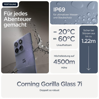 Motorola Edge 60 Fusion Smartphone (Robustes 6,67“-pOLED-Display Dank Corning Gorilla Glass 7i, widerstandsfähig, 50-MP-Kamera mit Moto-AI, 8/256 GB, 5200 mAh) Pantone Zephyr, inkl. Handyhalterung