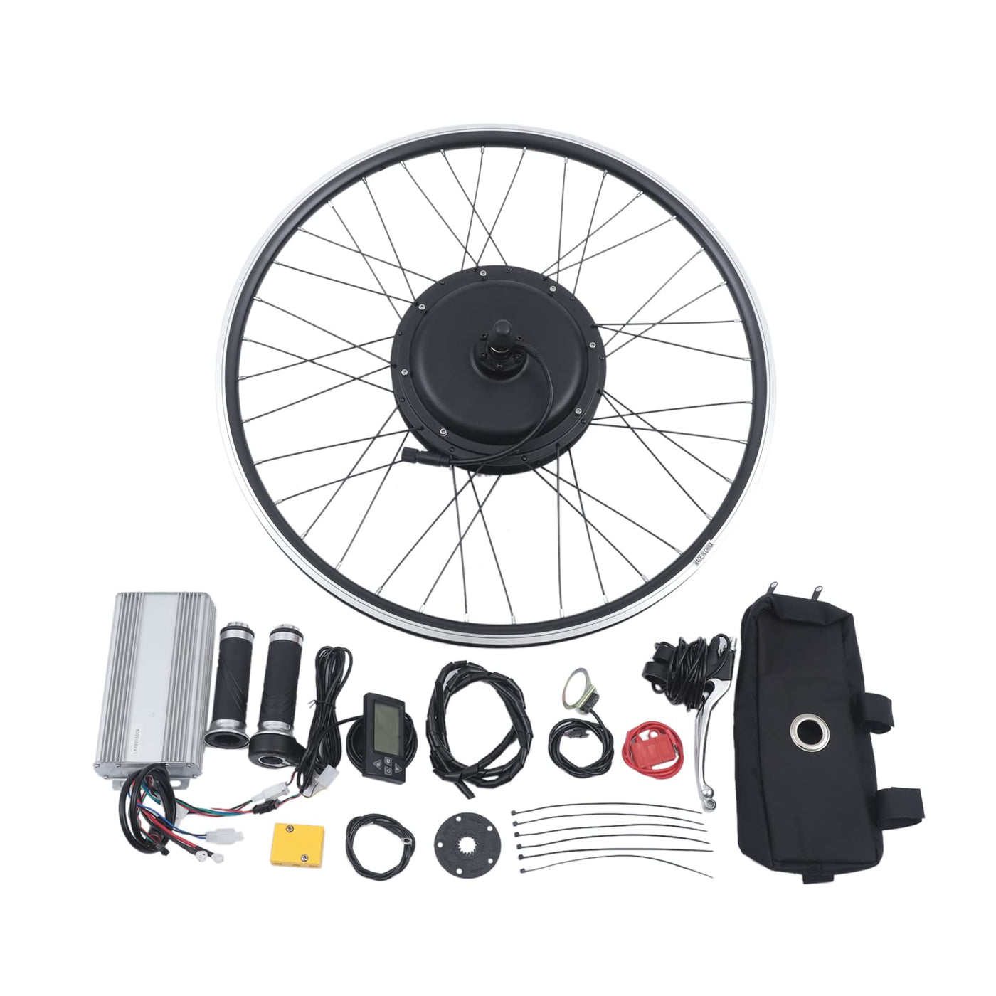 Queeucaer 28 Zoll 48V 1500W E-Bike Hinterrad Umbausatz LCD Motor Conversion Kit(außer Batterie)