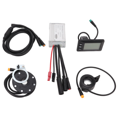 SPYMINNPOO Ebike Motor Controller, 250W 350W DC 36V 48V Elektrofahrrad Wasserdichter ESC mit GD01 Display 1 Bis 2 Kabel Komplettset